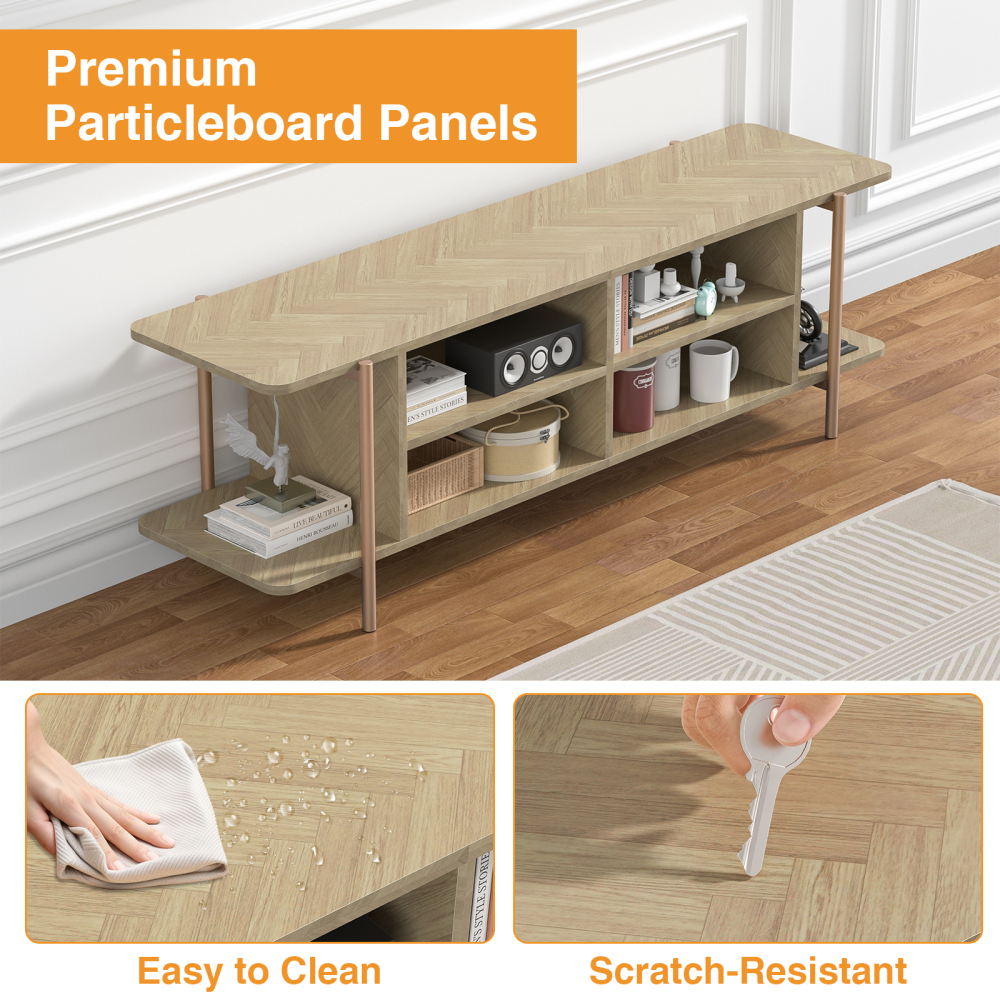 Anmytek TV Stand for TV up to 75 Inch, Entertainment Center TV Console Table
