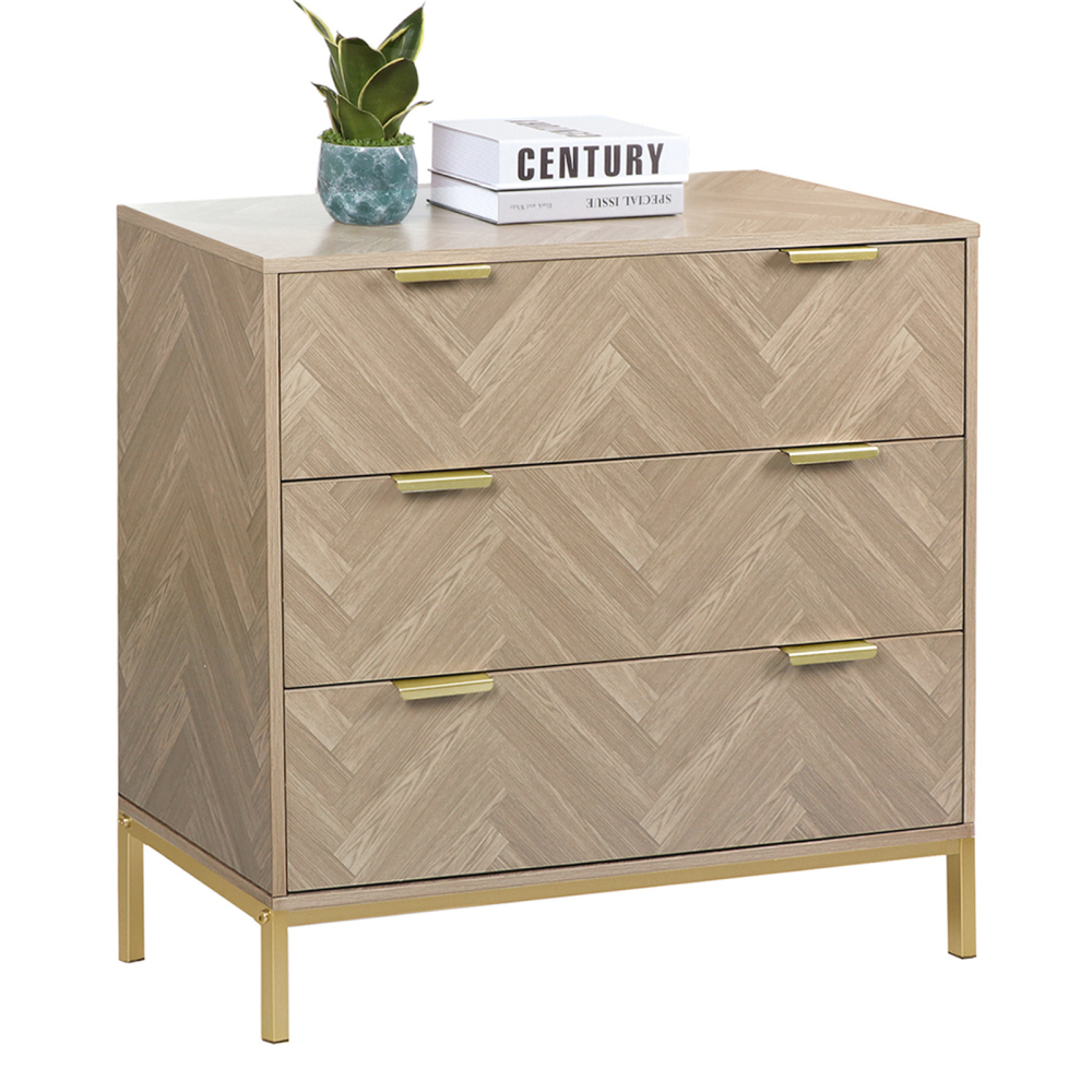 Anmytek Modern Dresser, Wooden Chest of Drawers for Bedroom