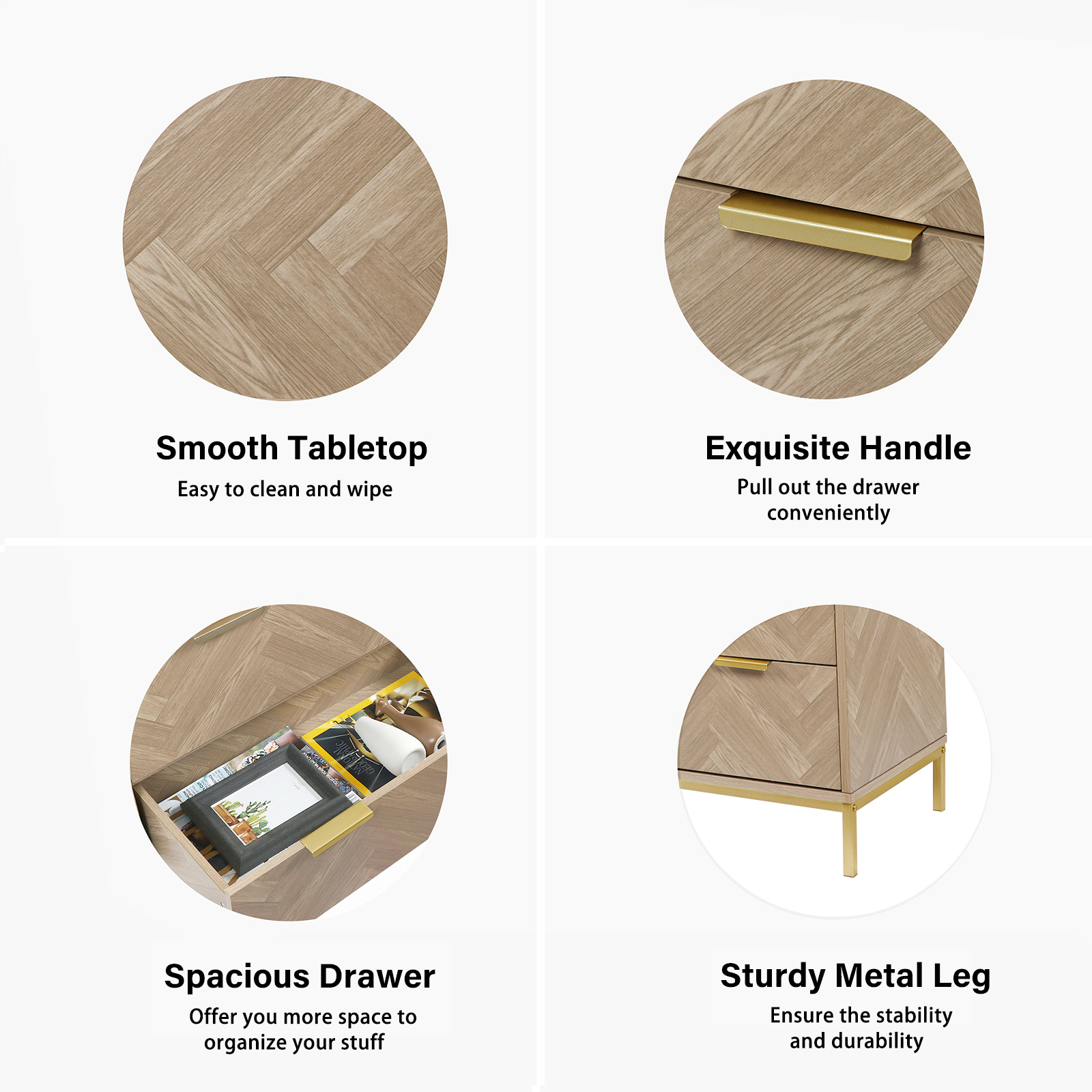 Anmytek 6 Drawer Double Dresser Storage Modern Wood Chest