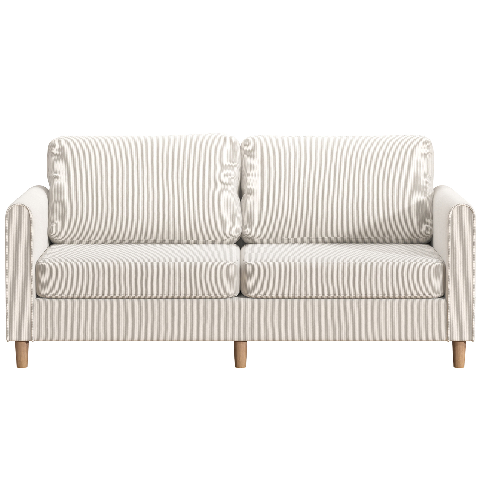 Anmytek 69" W Loveseat Sofa, Upholstered Couch Sleeper, Wood Small Couches for Small Spaces