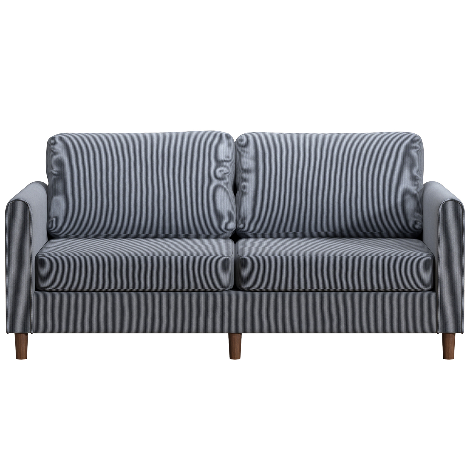 Anmytek 69" W Loveseat Sofa, Corduroy Couch with Spring Cushion, Upholstered Couch Sleeper, Wood Small Couches