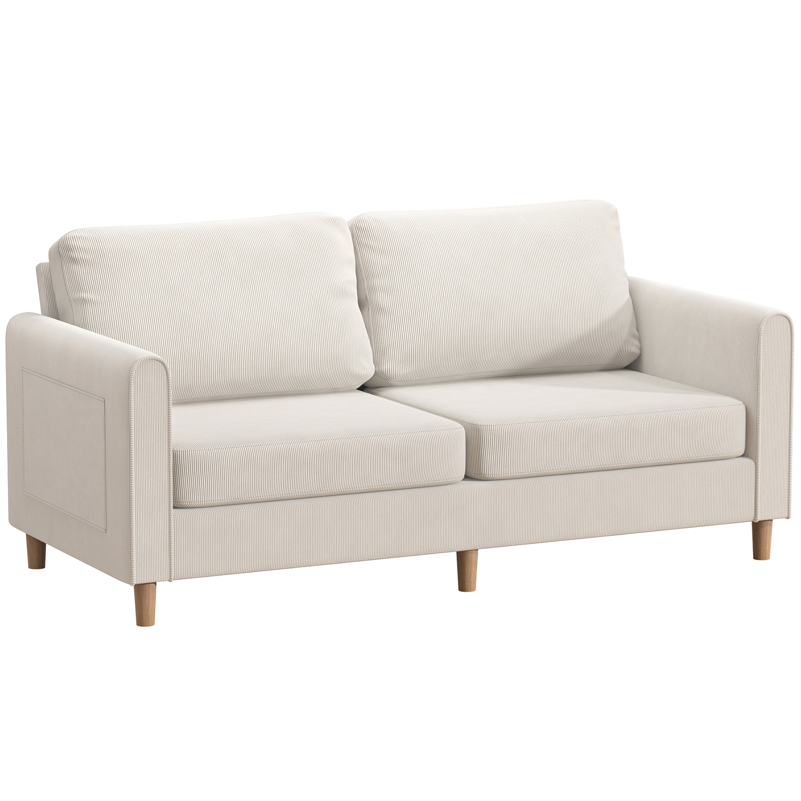 Anmytek 69" W Loveseat Sofa, Upholstered Couch Sleeper, Wood Small Couches for Small Spaces