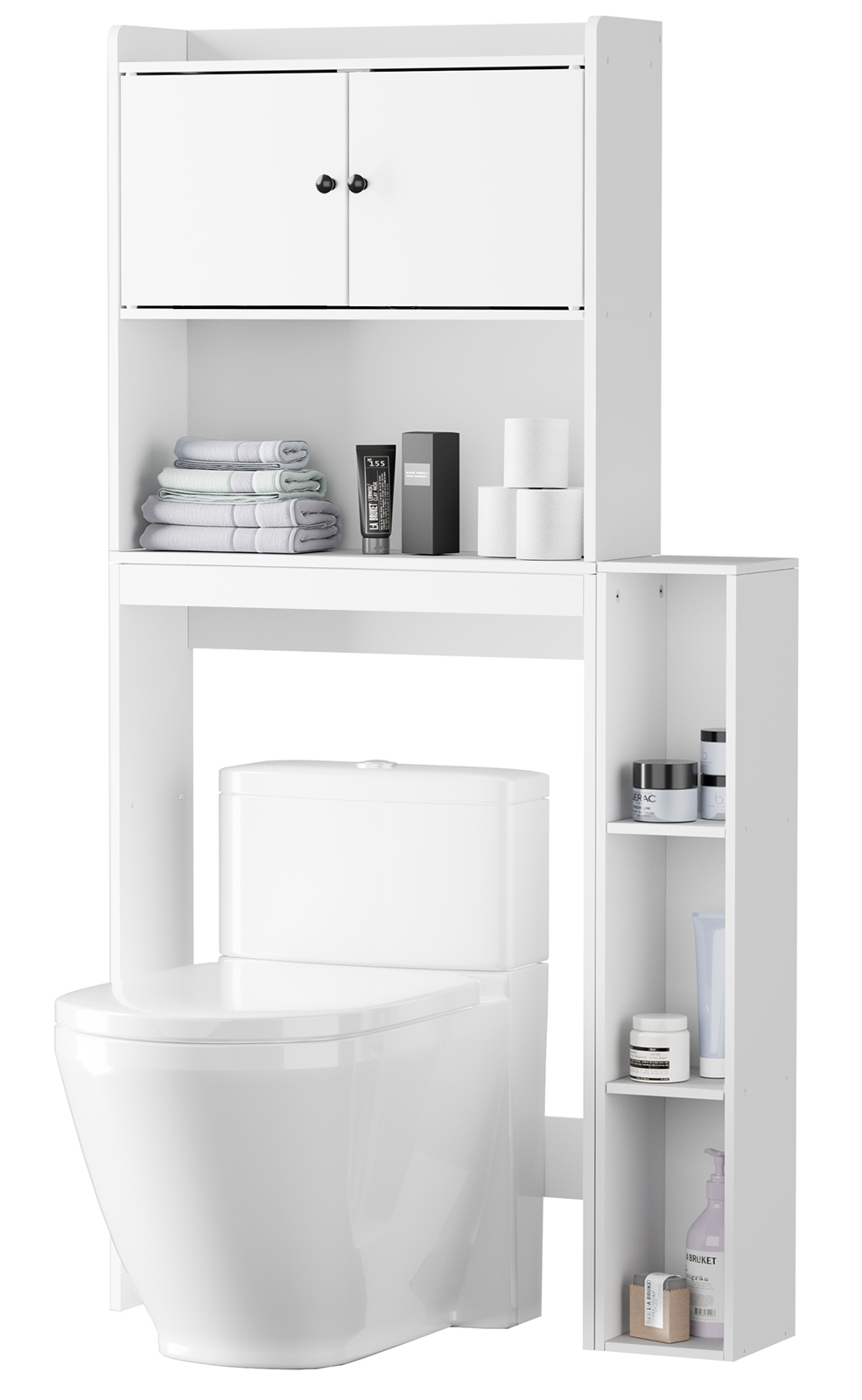 Anmytek Over The Toilet Storage Cabinet, Freestanding Farmhouse Storage Cabinet Over Toilet, Bathroom Storage Cabinet Organizer