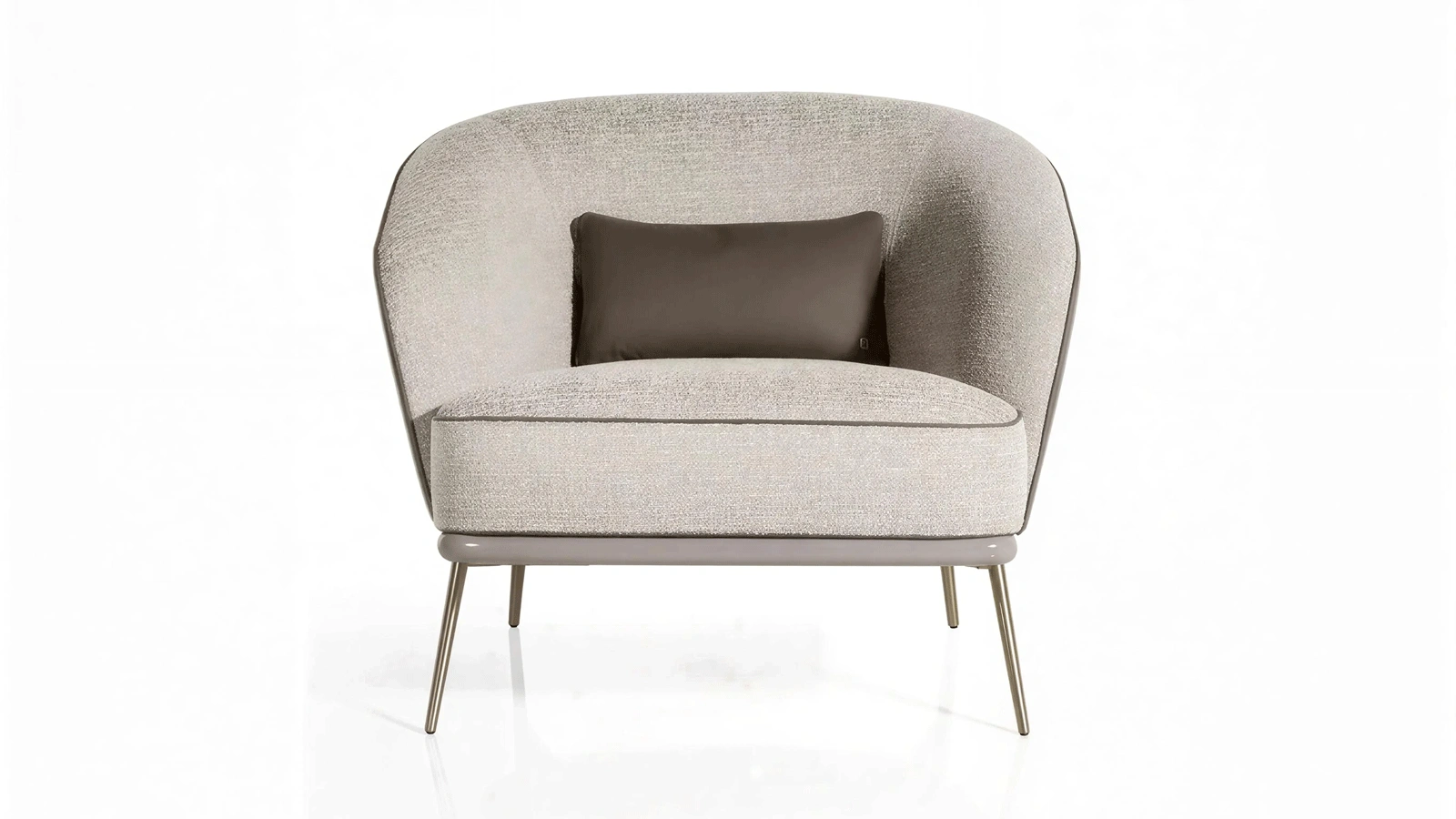 Anmytek Modern Accent Chair – Stylish Upholstered Lounge Chair with Plush Cushion and Sleek Metal Legs – Perfect for Living Room or Bedroom