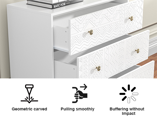 White dresser 3 drawer dresser for bedroom