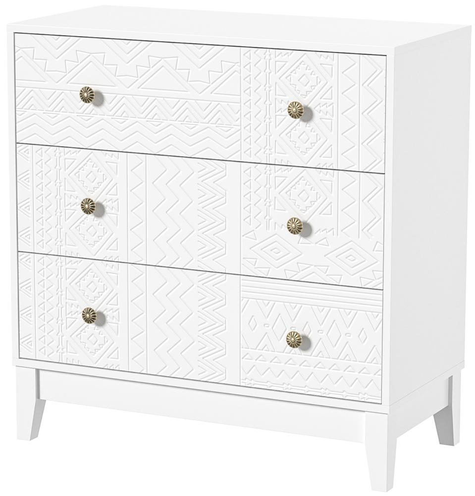 White dresser 3 drawer dresser for bedroom
