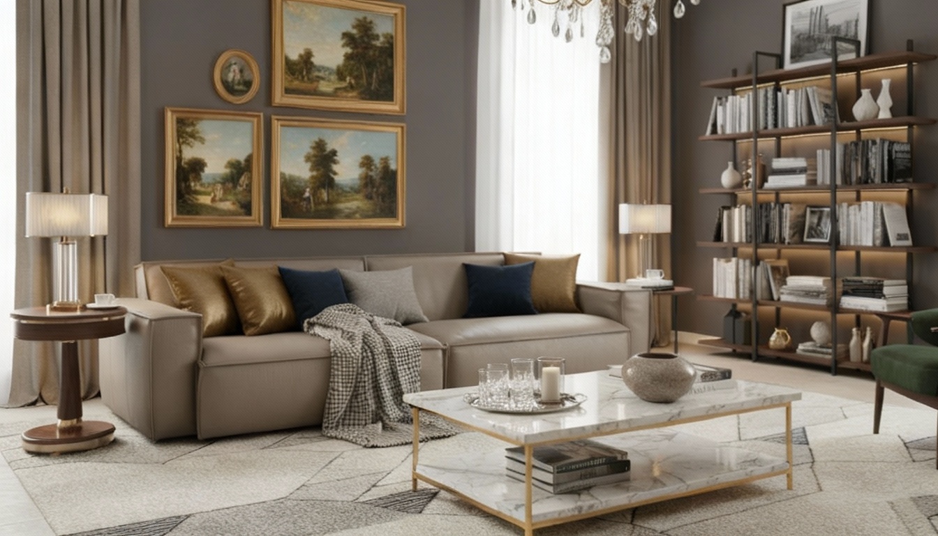 Anmytek Luxury Leather Sofa – Premium Cowhide Upholstery with Quilted Design, Plush Cushions, and Modern Frame – Sophisticated and Comfortable Living Room Furniture