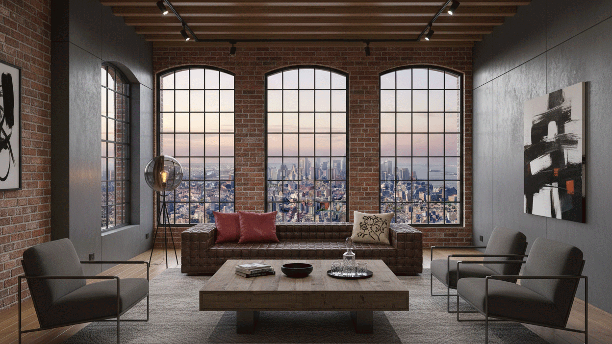 Anmytek Luxury Quilted Leather Sofa – Premium Brown Leather Upholstery with Modern Design and Plush Cushions – Stylish and Comfortable Living Room Furniture