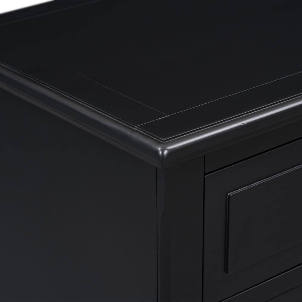 Anmytek 28 Inch Painted Nightstand with 3 Drawers Smooth Gliding Rails Metal Handle Minimalist Bedside Cabinet Rubber Legs Sofa Side Table for Bedroom Sofa Couch Office