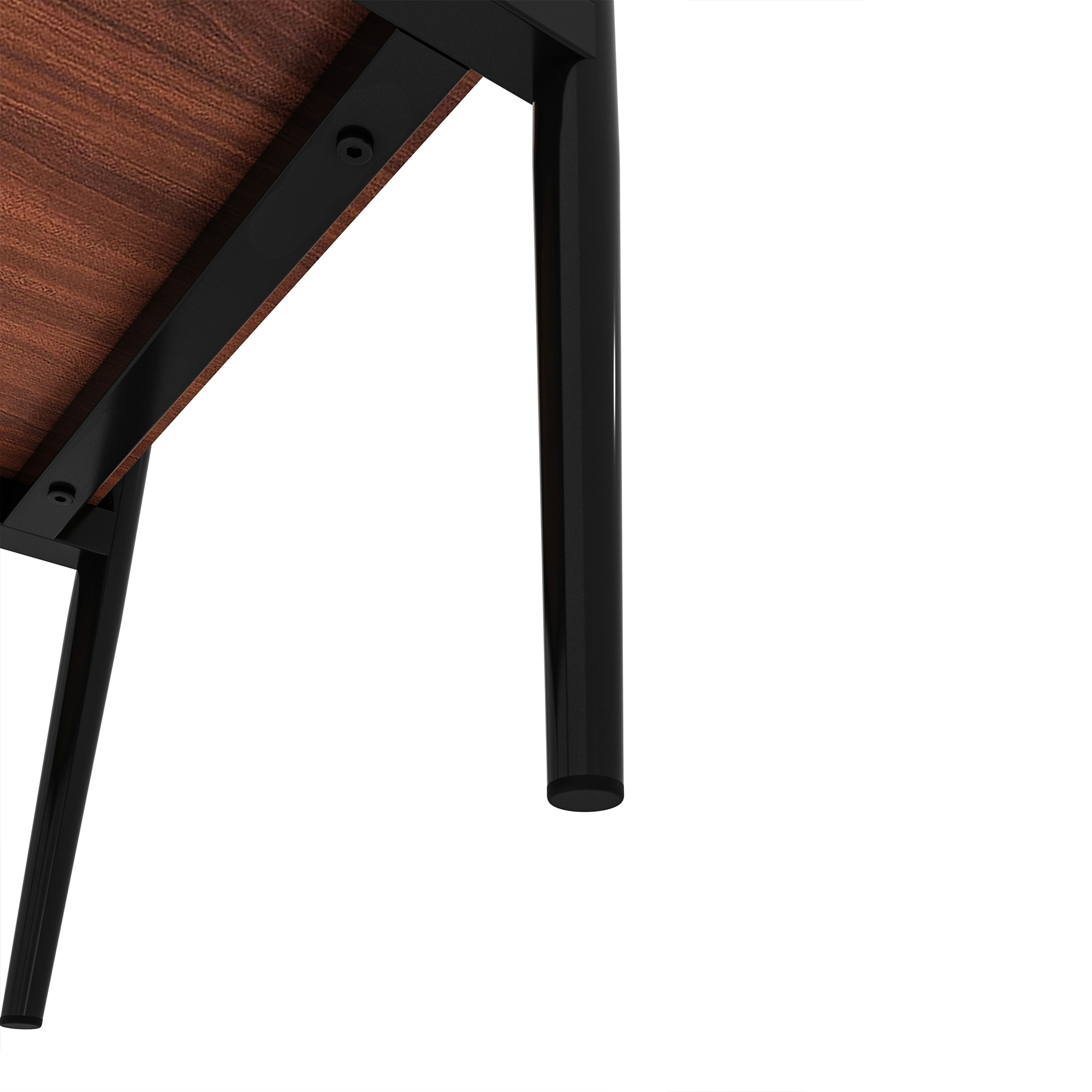 Anmytek Set of 2 Modern Rectangle End Tables Tempered Brown Glass Tabletop with MDF Layer for Living Room