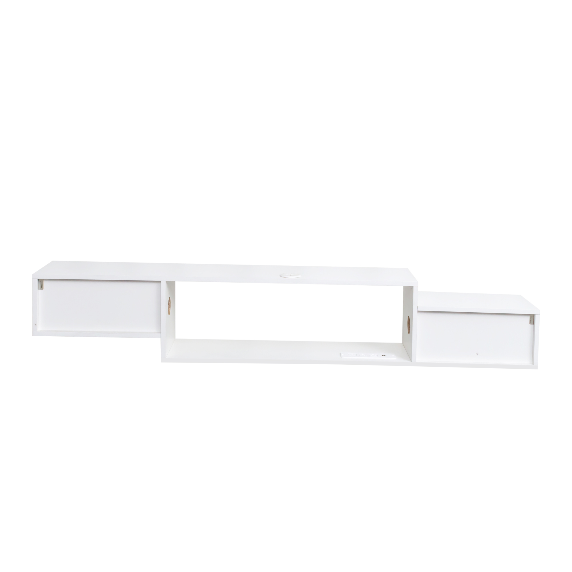 Anmytek 65.35in Wall Mounted Floating TV Stand 20 Color LED Lights Charging Station for Media Storage Entertainment Center