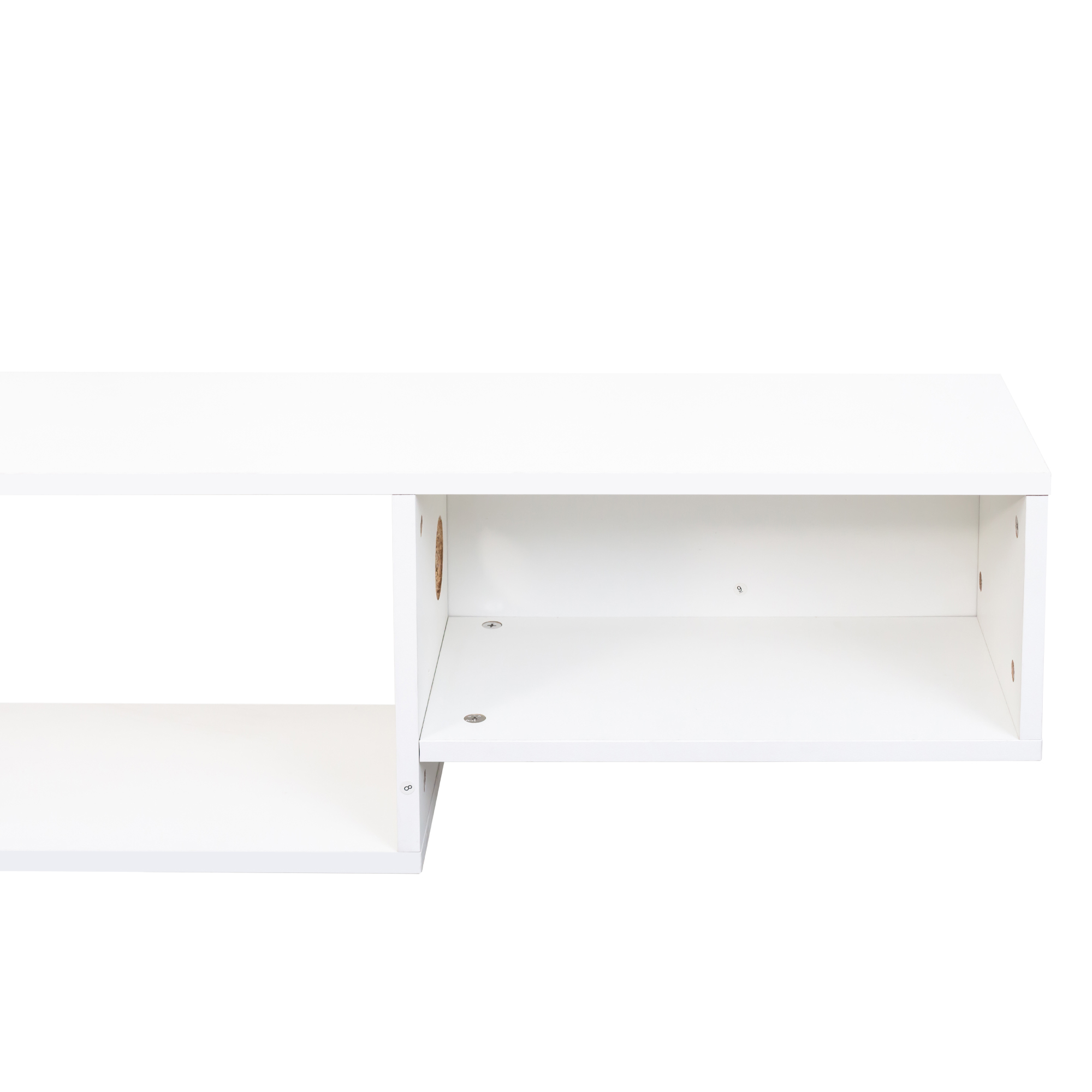 Anmytek 65.35in Wall Mounted Floating TV Stand 20 Color LED Lights Charging Station for Media Storage Entertainment Center