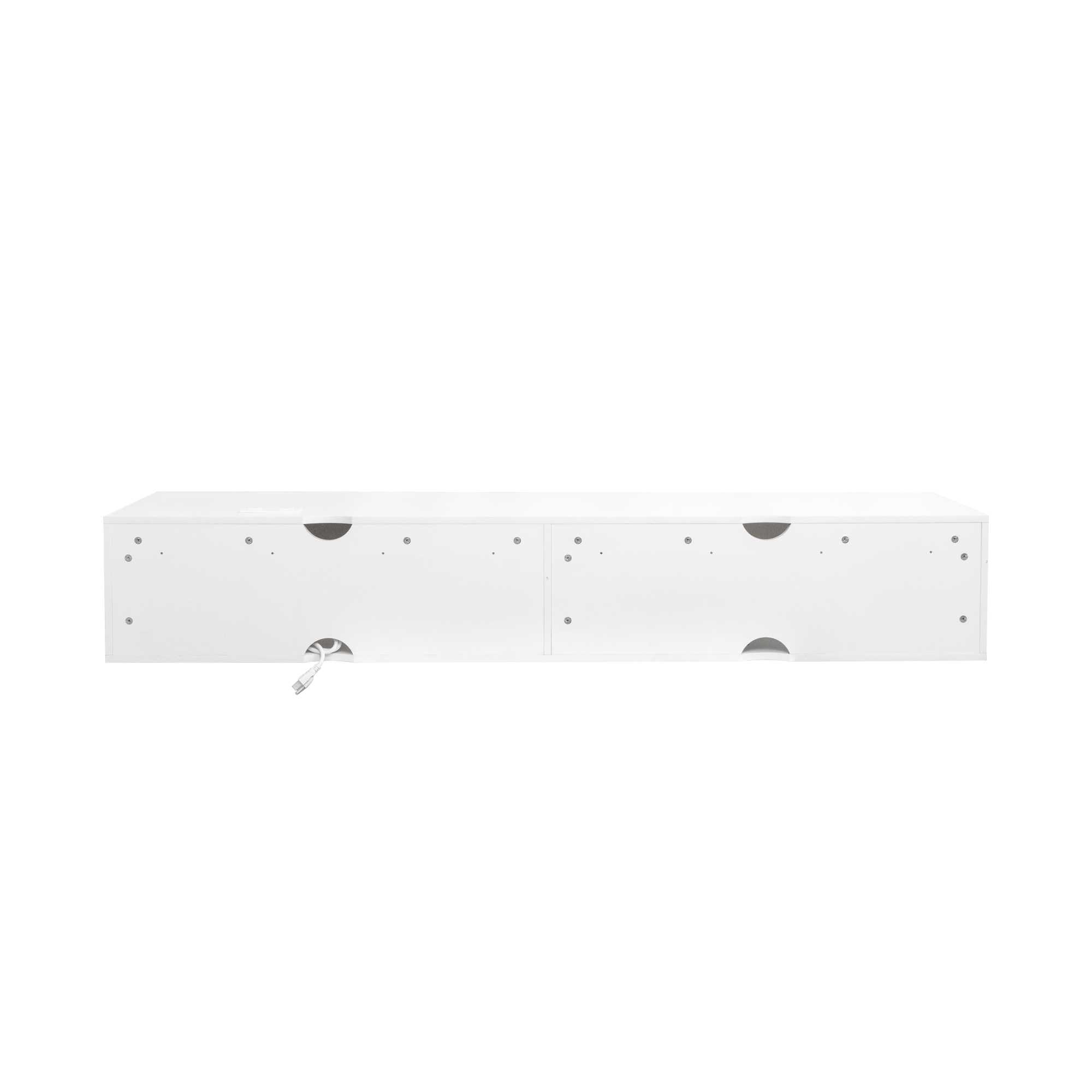 Anmytek 80in Wall Mounted Floating TV Stand 20 Color LED Lights Charging Station Media Entertainment Center