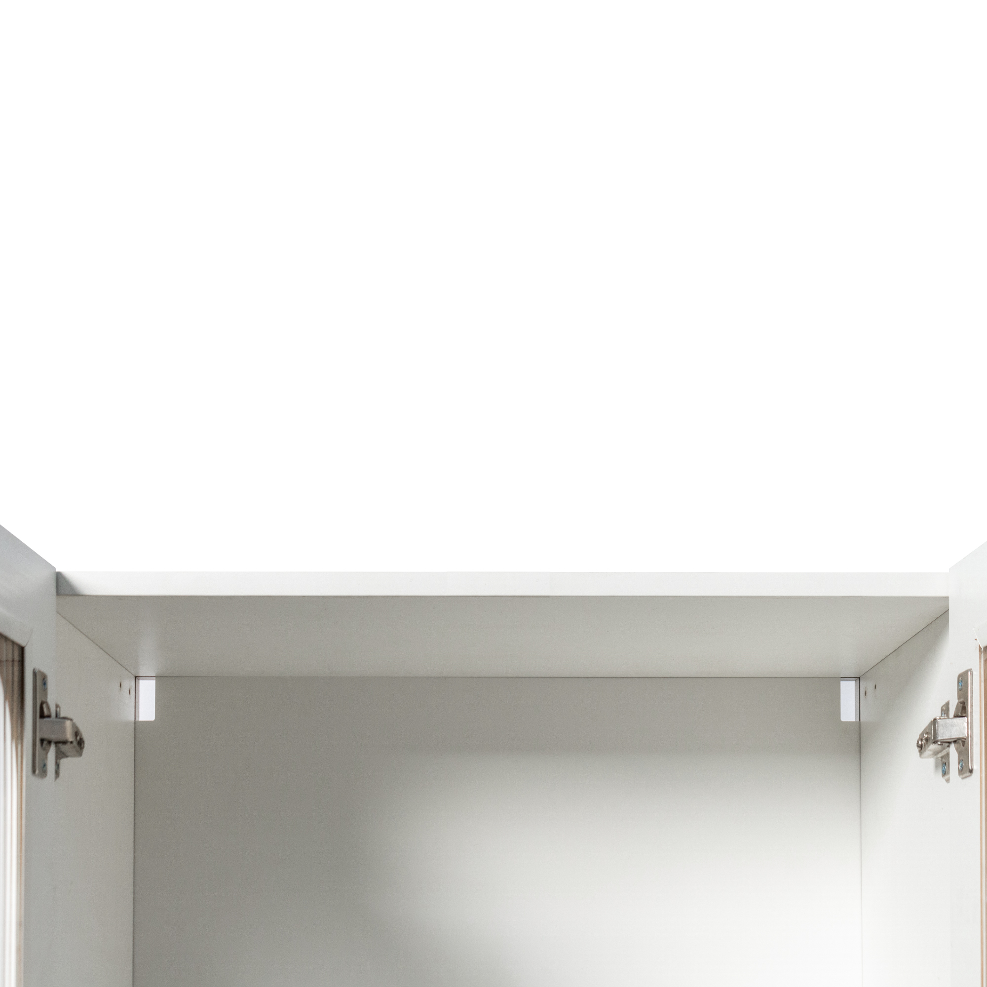 Anmytek Wall Mounted Floating Cabinet Arched Glass Door Display Cabinet Adjustable Shelves for Kitchen Bathroom Living Room Home Storage Furniture