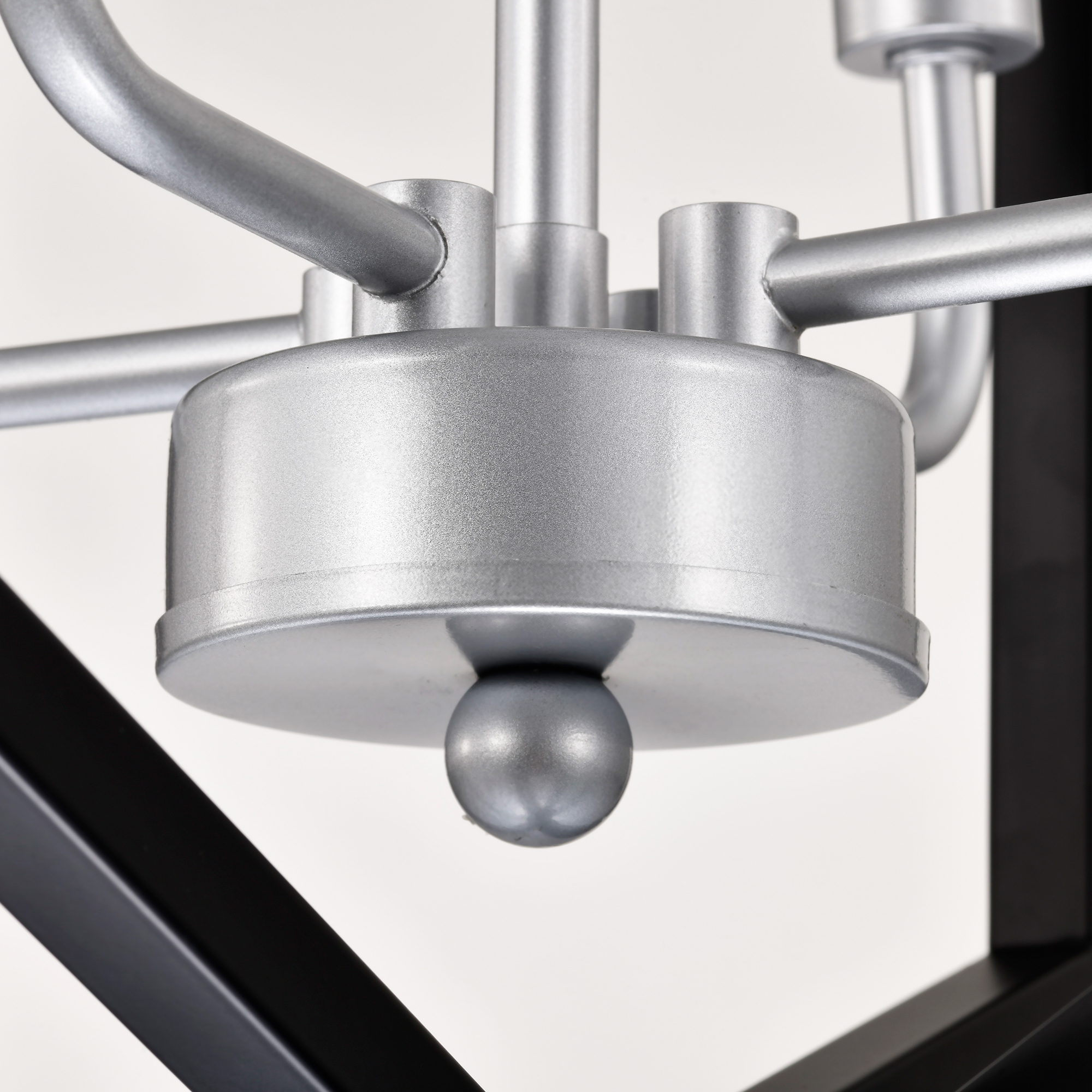 Anmytek 12 Light Farmhouse Cage Chandelier Matte Black Silver Vintage Rustic Adjustable Height Ceiling Light Fixture for Dining Room Hallway Foyer Entryway E12 Bulbs Not Included