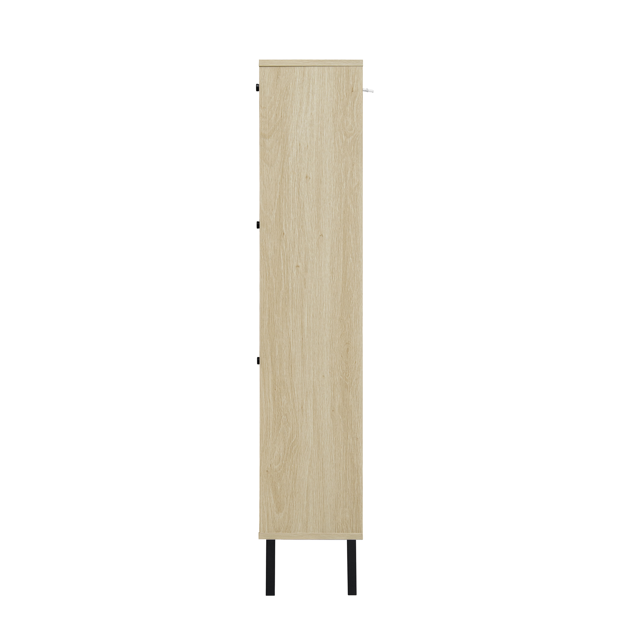 Anmytek Rattan 3 Door Freestanding Shoe Storage Cabinet Modern Shoe Rack Organizer for Entryway