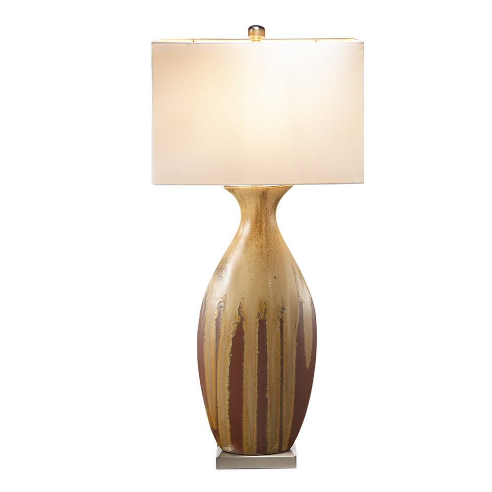 Anmytek Ceramic Table Lamp 16x10.5x36 Inch Decorative Lamp For Living Room Bedroom Entryway Side Table