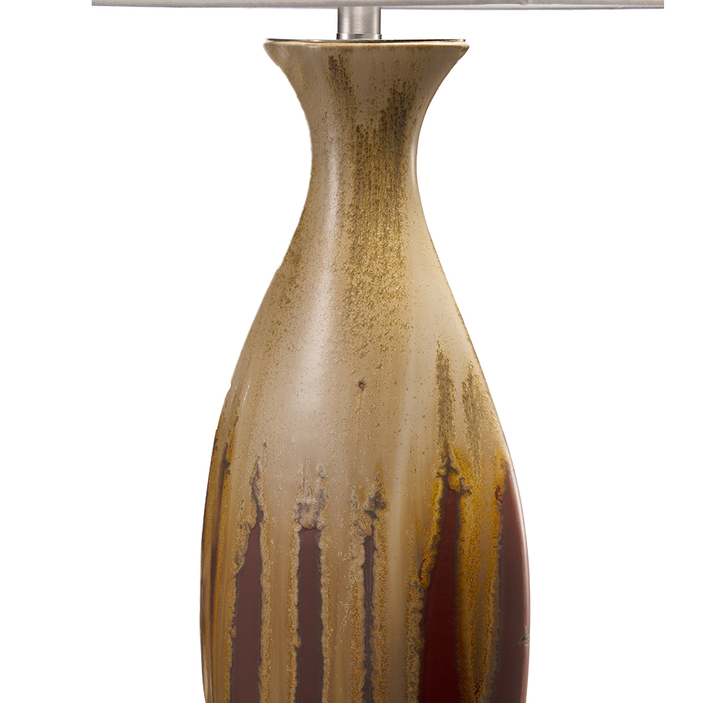 Anmytek Ceramic Table Lamp 16x10.5x36 Inch Decorative Lamp For Living Room Bedroom Entryway Side Table