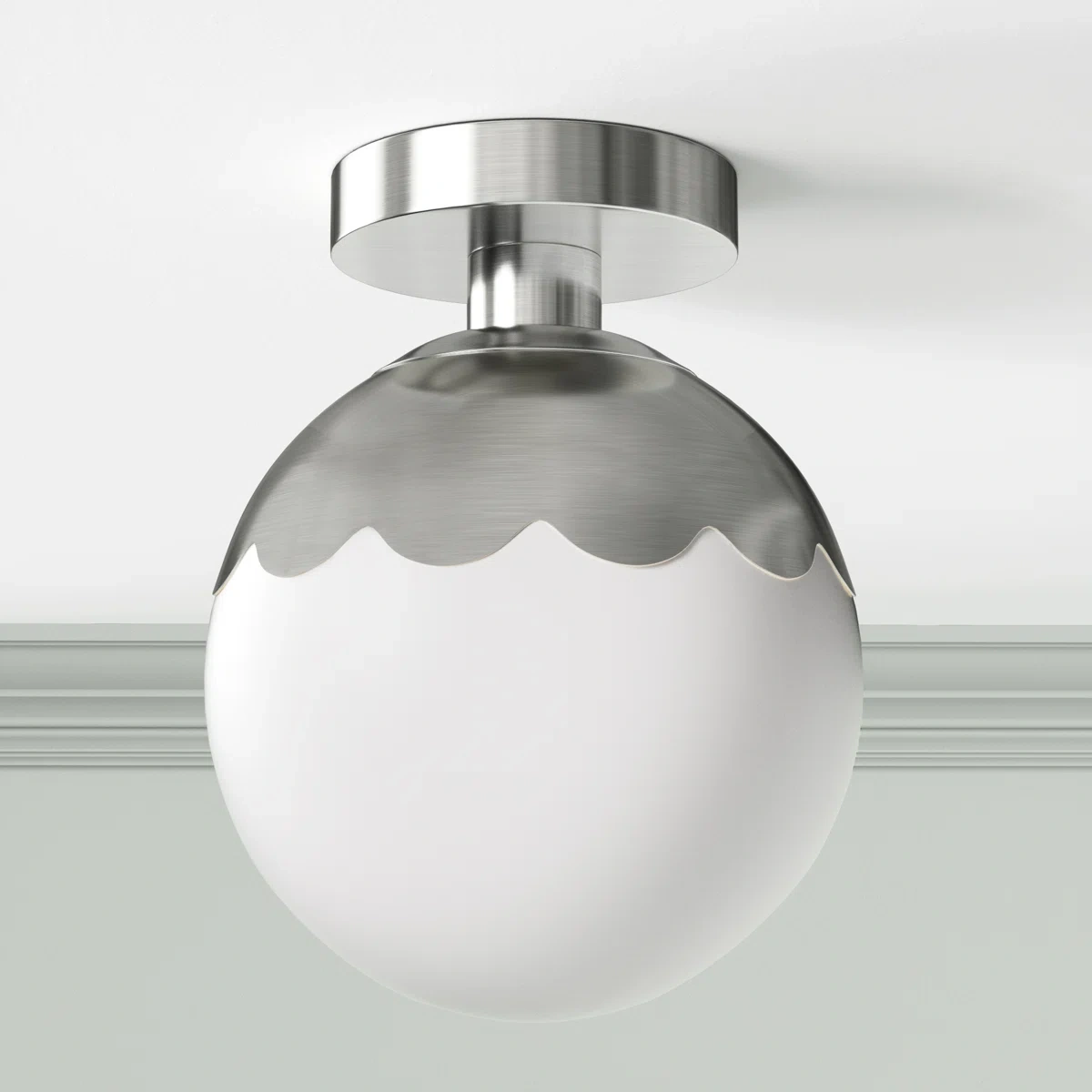 7.87" W 1-Light Globe Semi Flush Mount(not included bulbs)