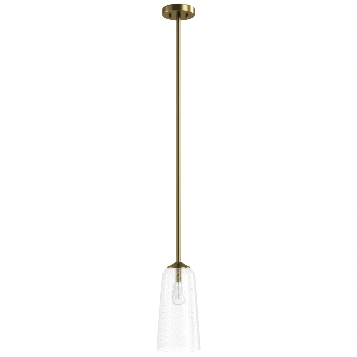 1-Light 6.1" W Dimmable Bell Pendant Light with Glass Shade(not included bulbs)