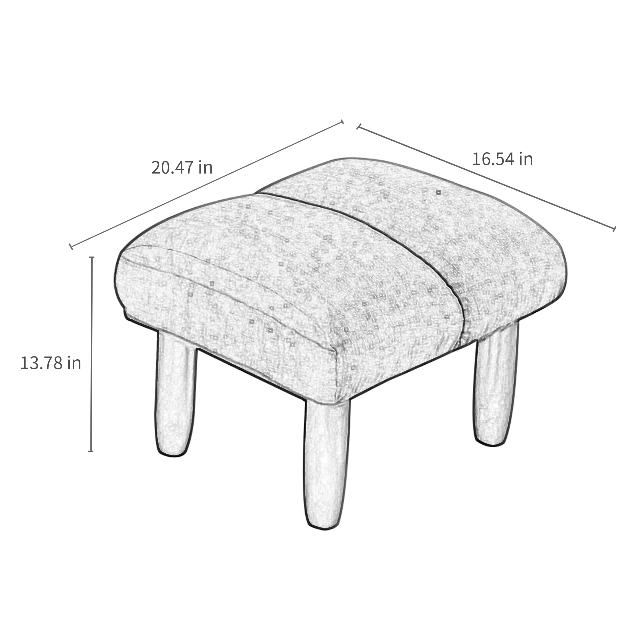 Anmytek Foot Stool Pedal for Sofa Lounge Chair Leisure Chair Flexible Combination Footrest