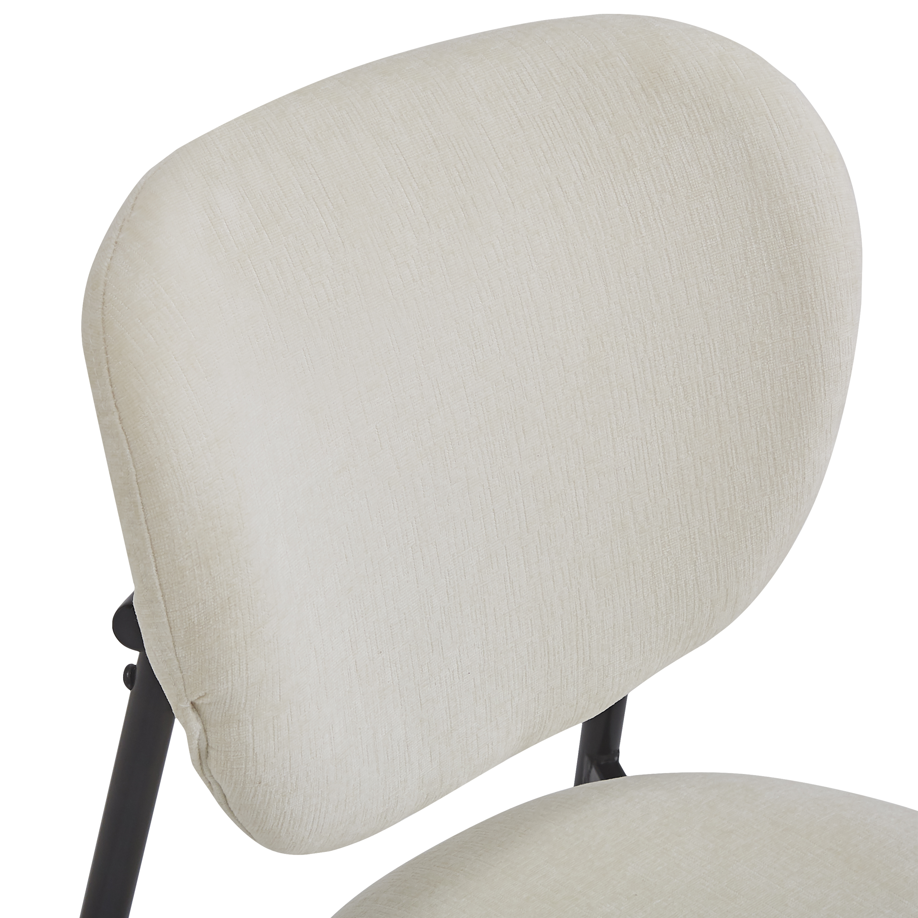 `Anmytek Upholstered Dining Chairs Set of 2 with Metal Legs Beige`