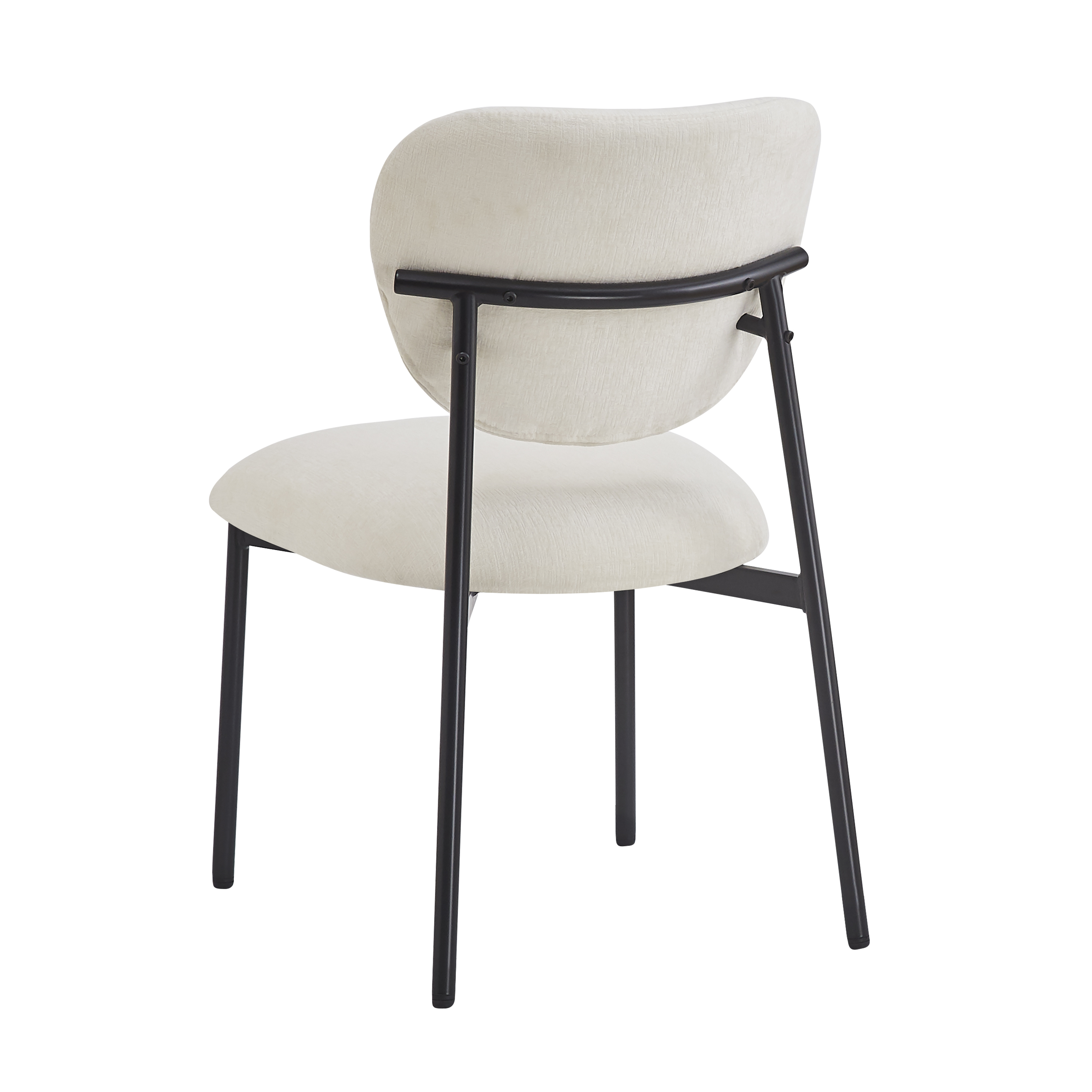 `Anmytek Upholstered Dining Chairs Set of 2 with Metal Legs Beige`