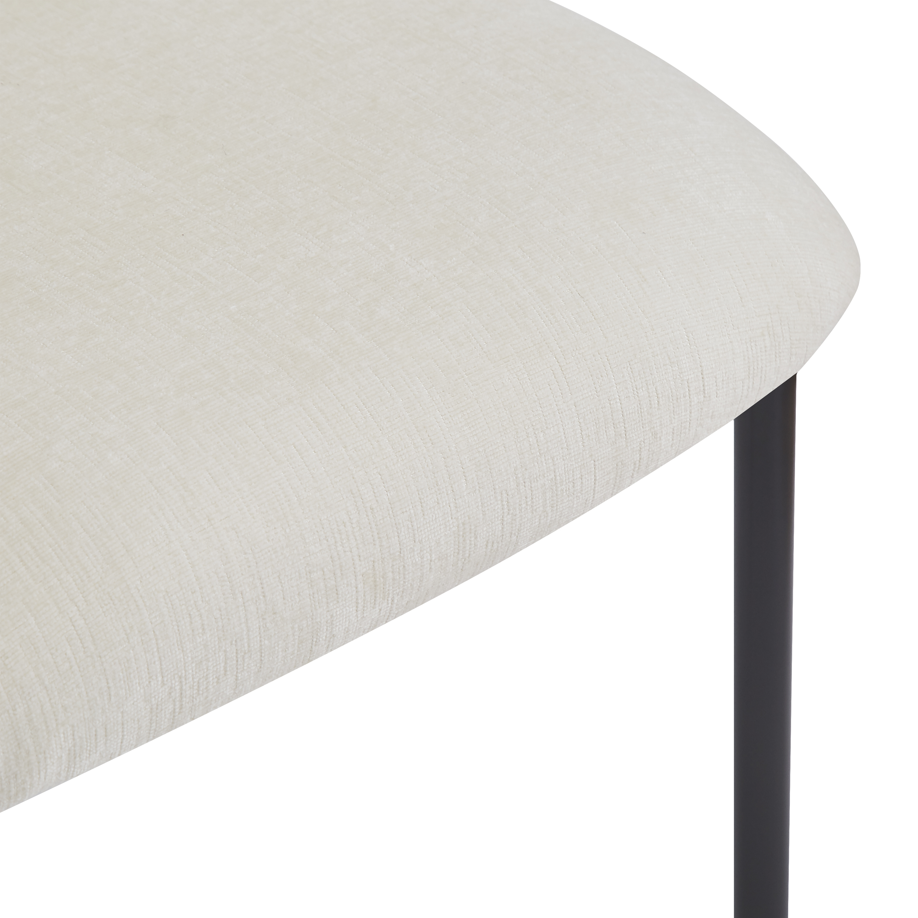 `Anmytek Upholstered Dining Chairs Set of 2 with Metal Legs Beige`