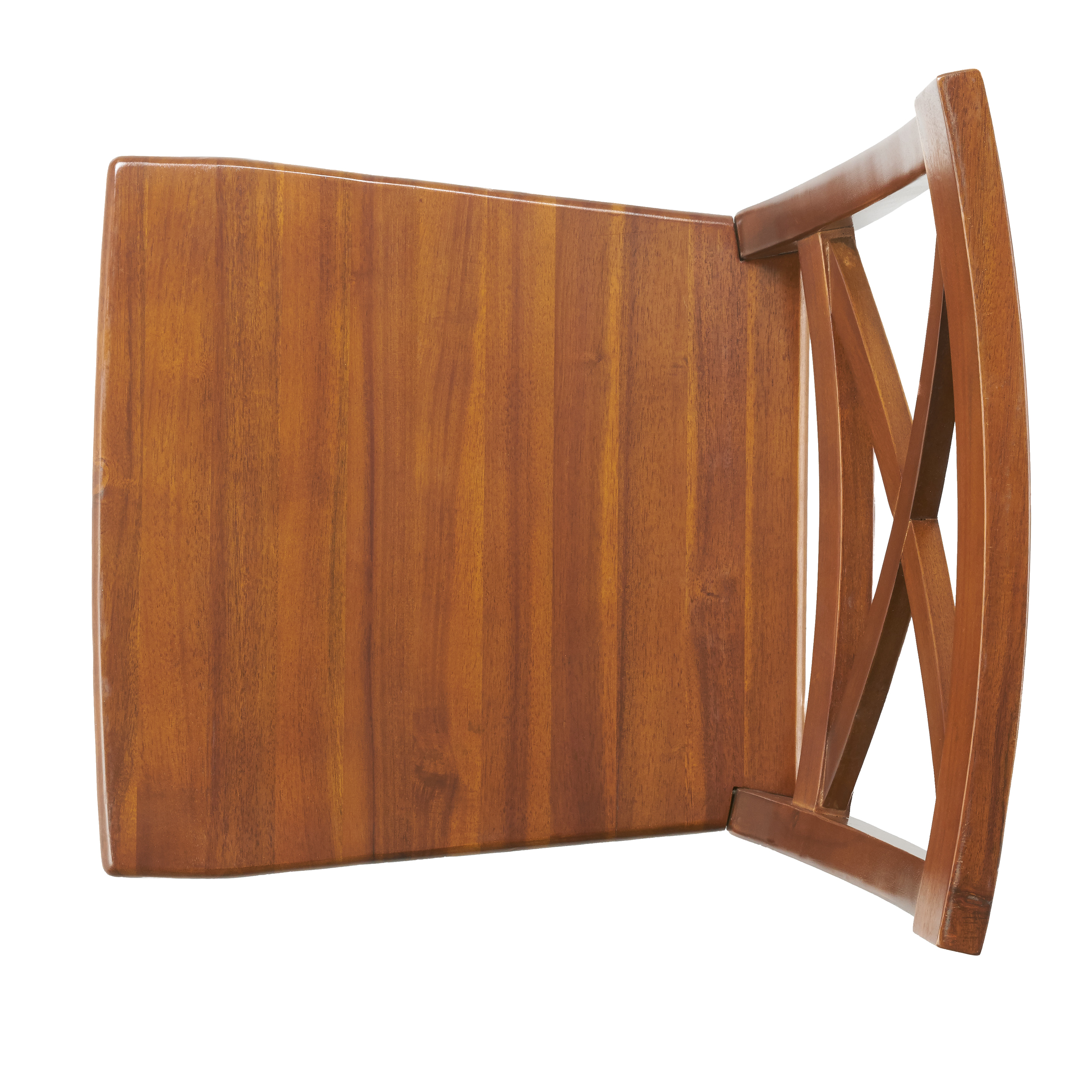Anmytek Acacia Wood Dining Chairs Set of 2 Dark Oak Finish
