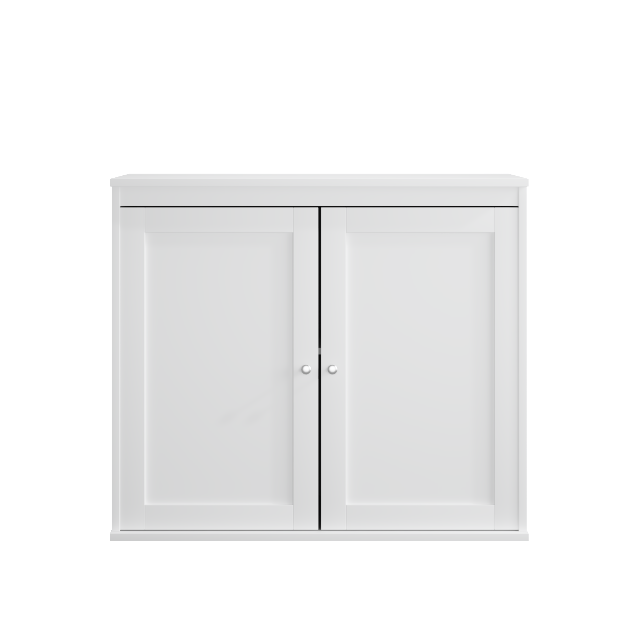 Anmytek Modern White Sideboard Buffet Cabinet Double Door Kitchen Storage Cupboard with Adjustable Shelves Coffee Bar Cabinet for Dining Room Living Room Entryway