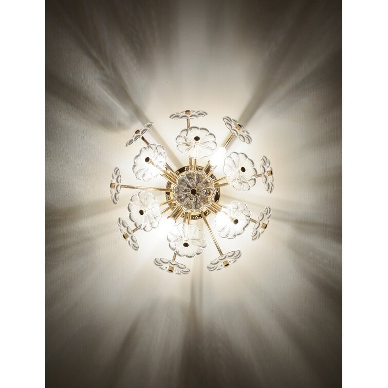 Anmytek Gold Flush Mount Ceiling Light Modern Indoor Home Lighting Fixture