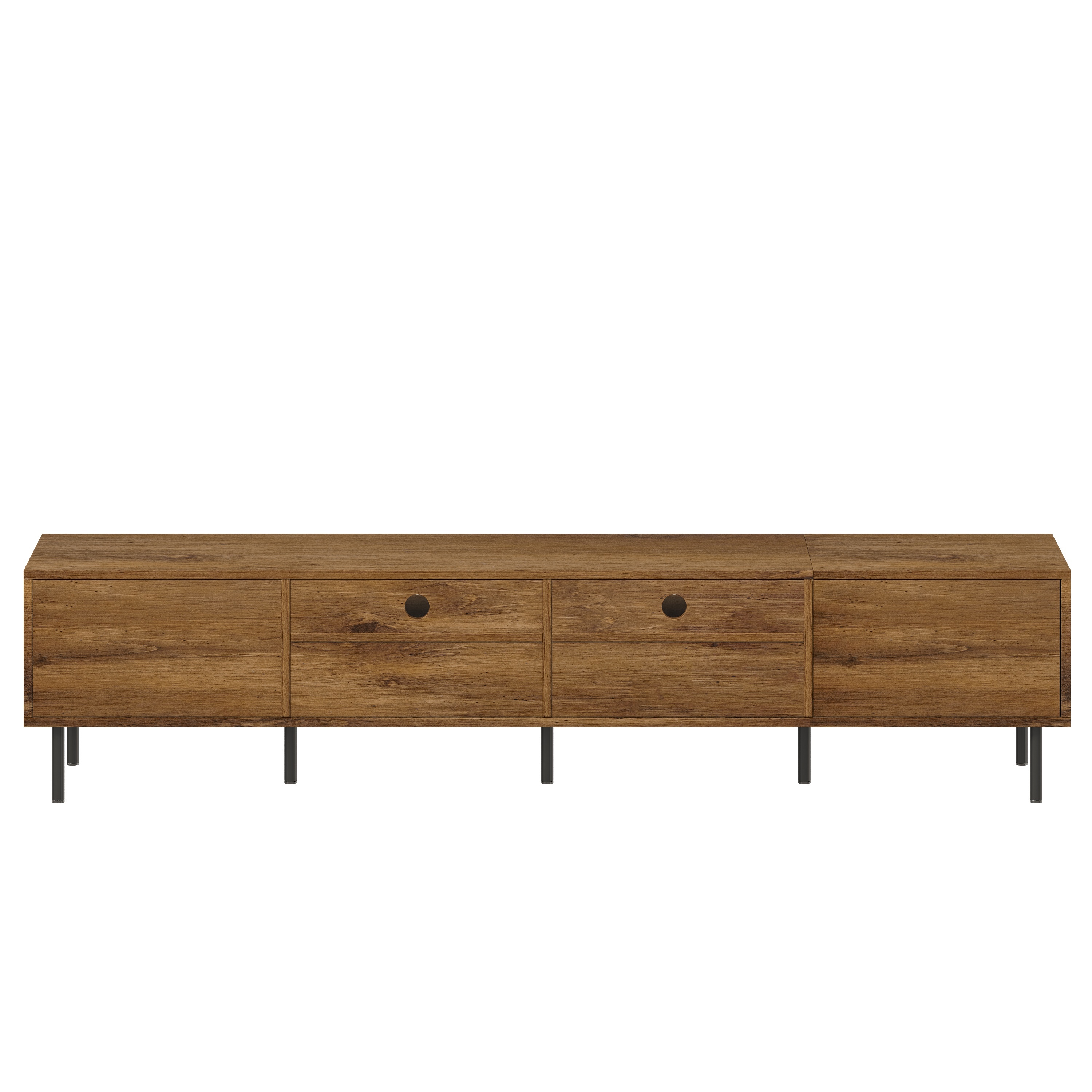 Anmytek Mid Century Media Console TV Stand with 2 Drawers Entertainment Center Storage for TVs up to 85 Inch Living Room Bedroom Home Theatre