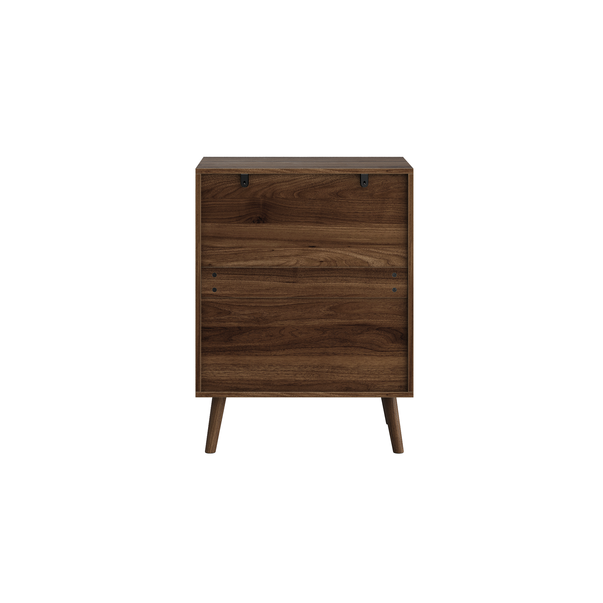 Anmytek 3 Drawer Dresser Walnut Wooden Storage Chest For Bedroom Living Room Corridor