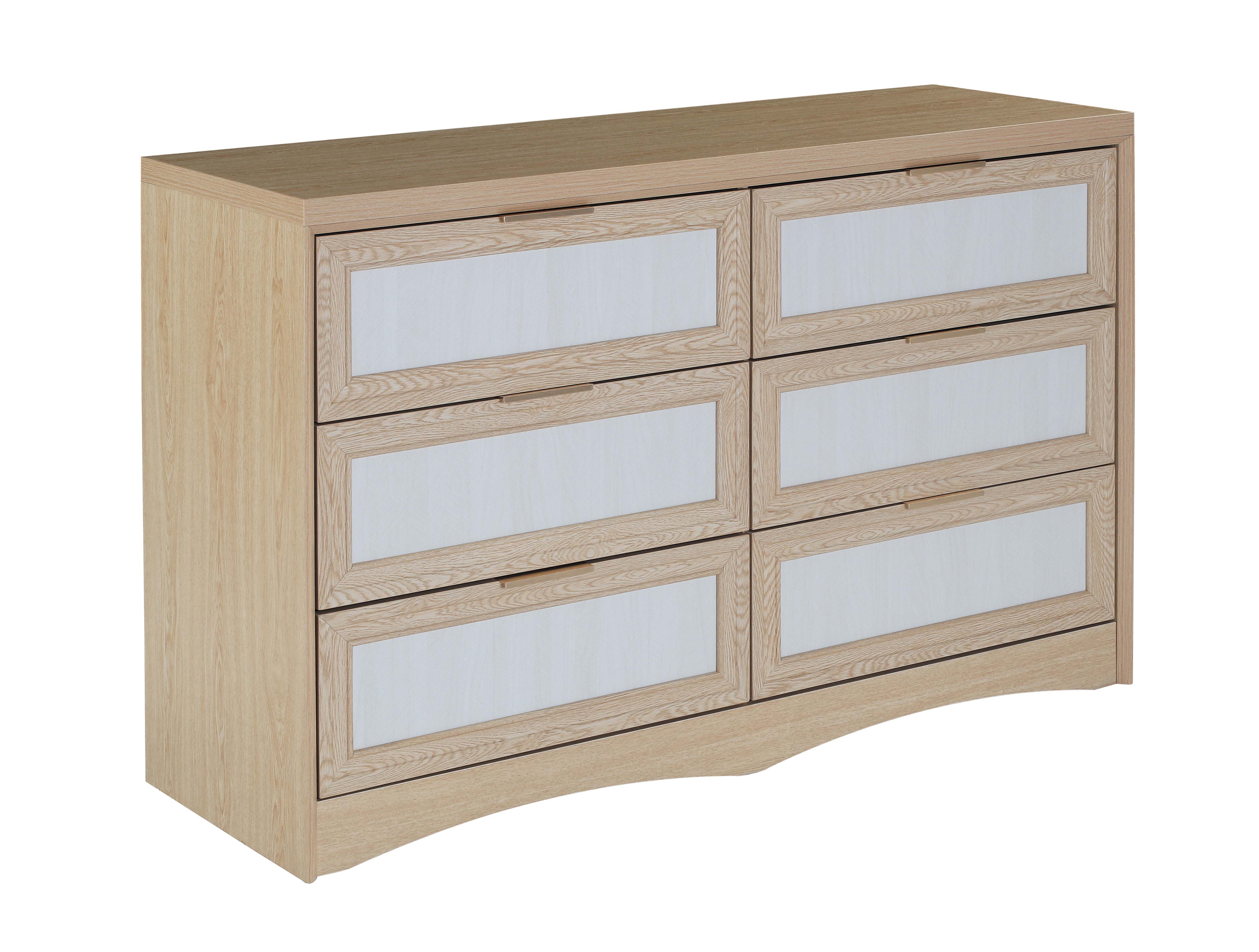 Anmytek Two Tone Dressing Table 48 Inch Wooden Makeup Vanity With Storage Cabinet For Bedroom Nursery Wardrobe Apartment