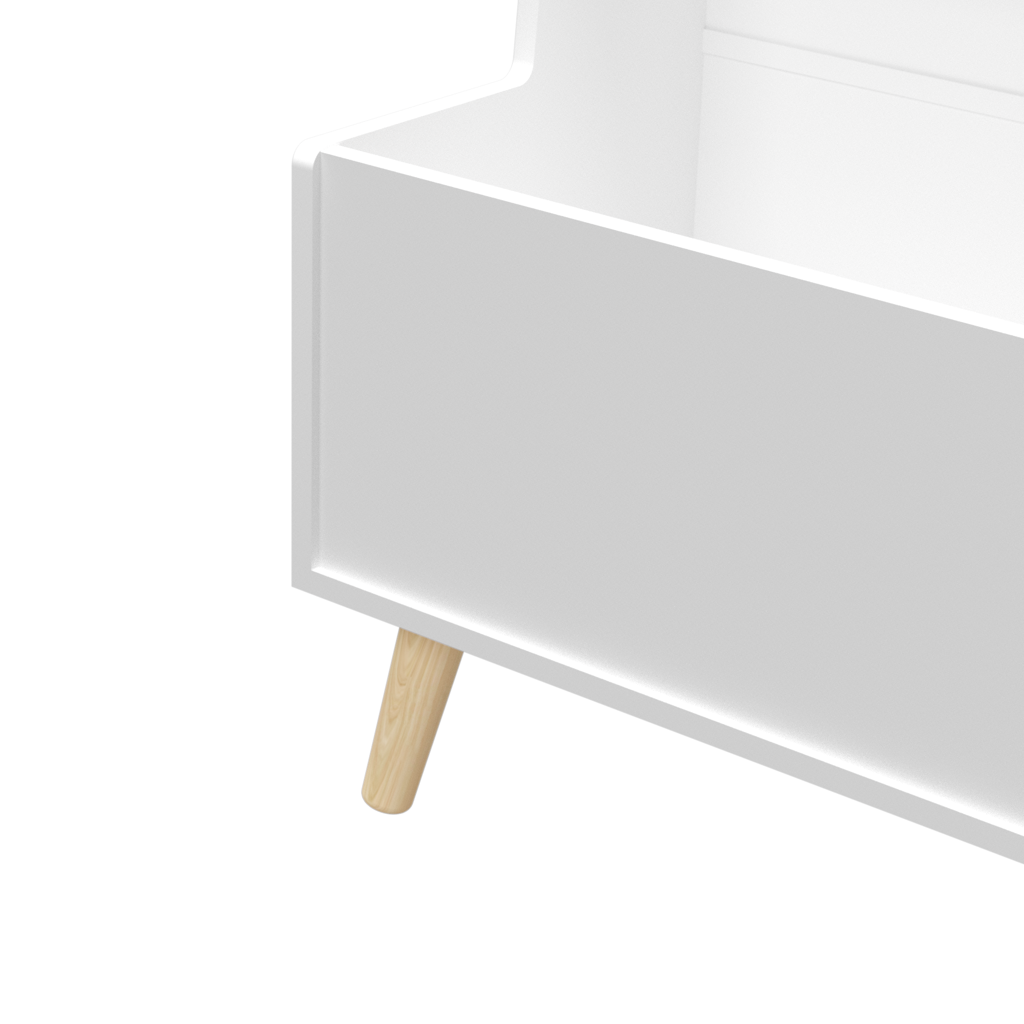 Anmytek White Kids Bookshelf Book Magazine Rack Toy Storage Organizer for Playroom Bedroom