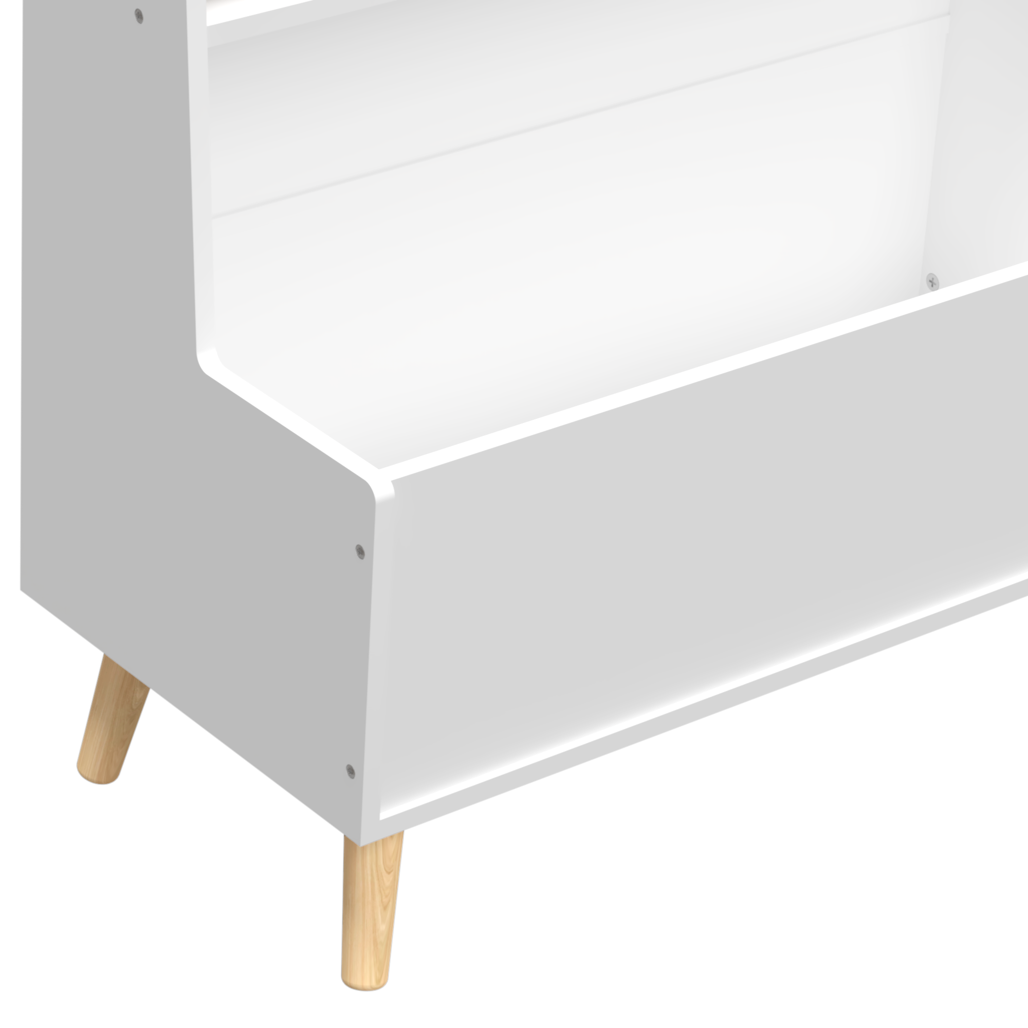 Anmytek White Kids Bookshelf Book Magazine Rack Toy Storage Organizer for Playroom Bedroom