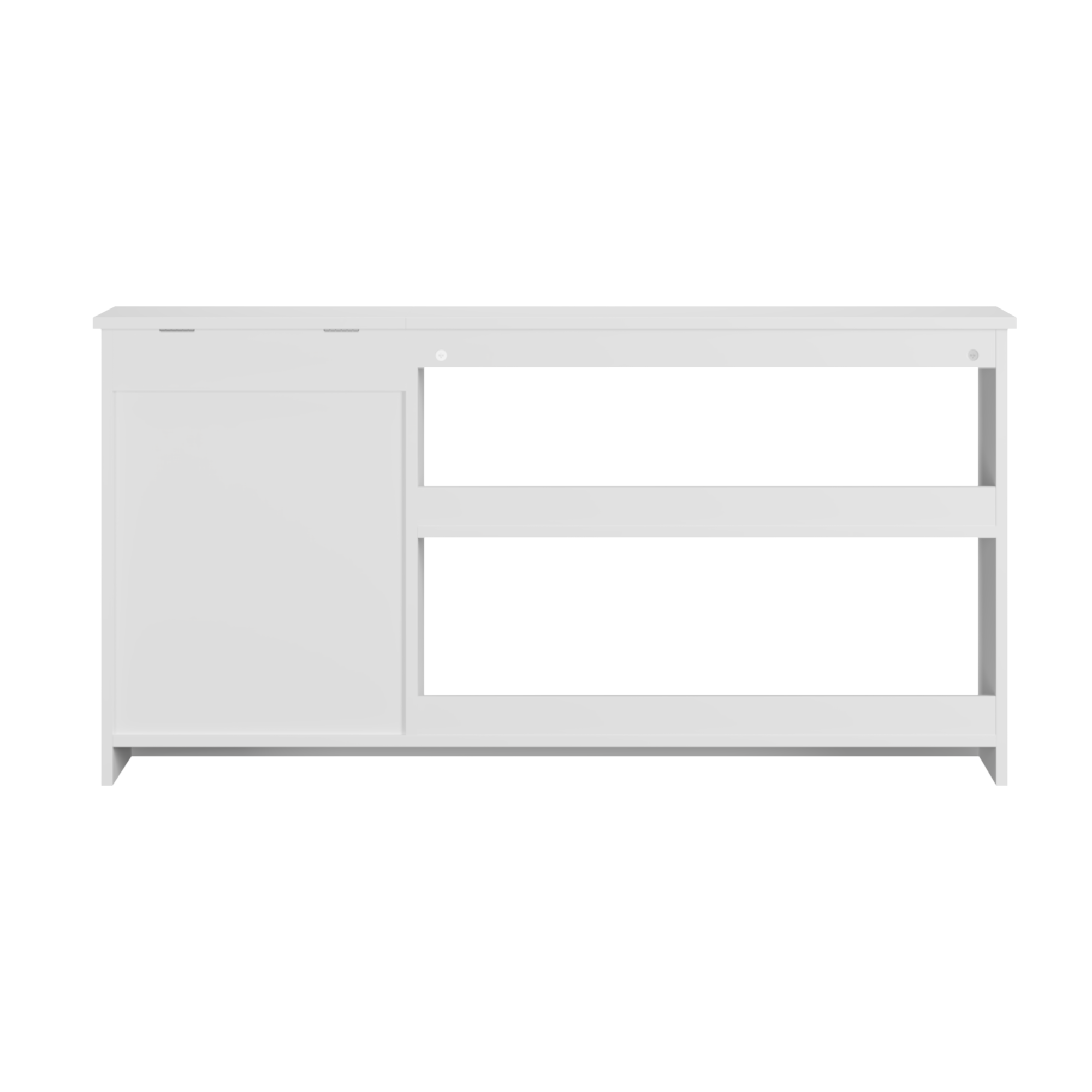 Anmytek 3 in 1 Kids Bookshelf Toy Storage Cabinet Modern White Organizer with Chalkboard for Playroom Bedroom