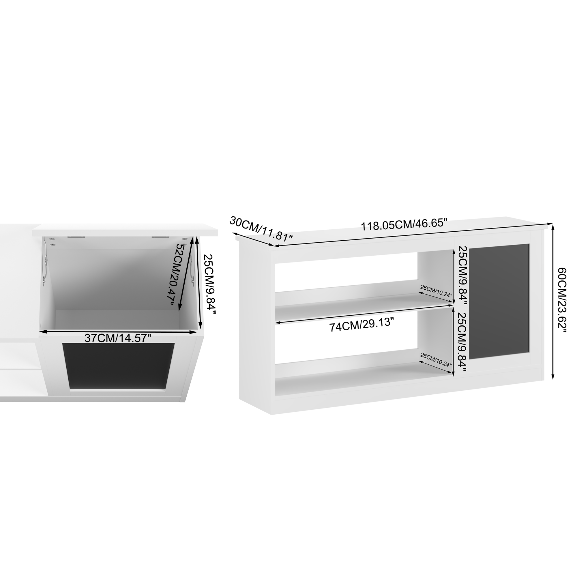 Anmytek 3 in 1 Kids Bookshelf Toy Storage Cabinet Modern White Organizer with Chalkboard for Playroom Bedroom