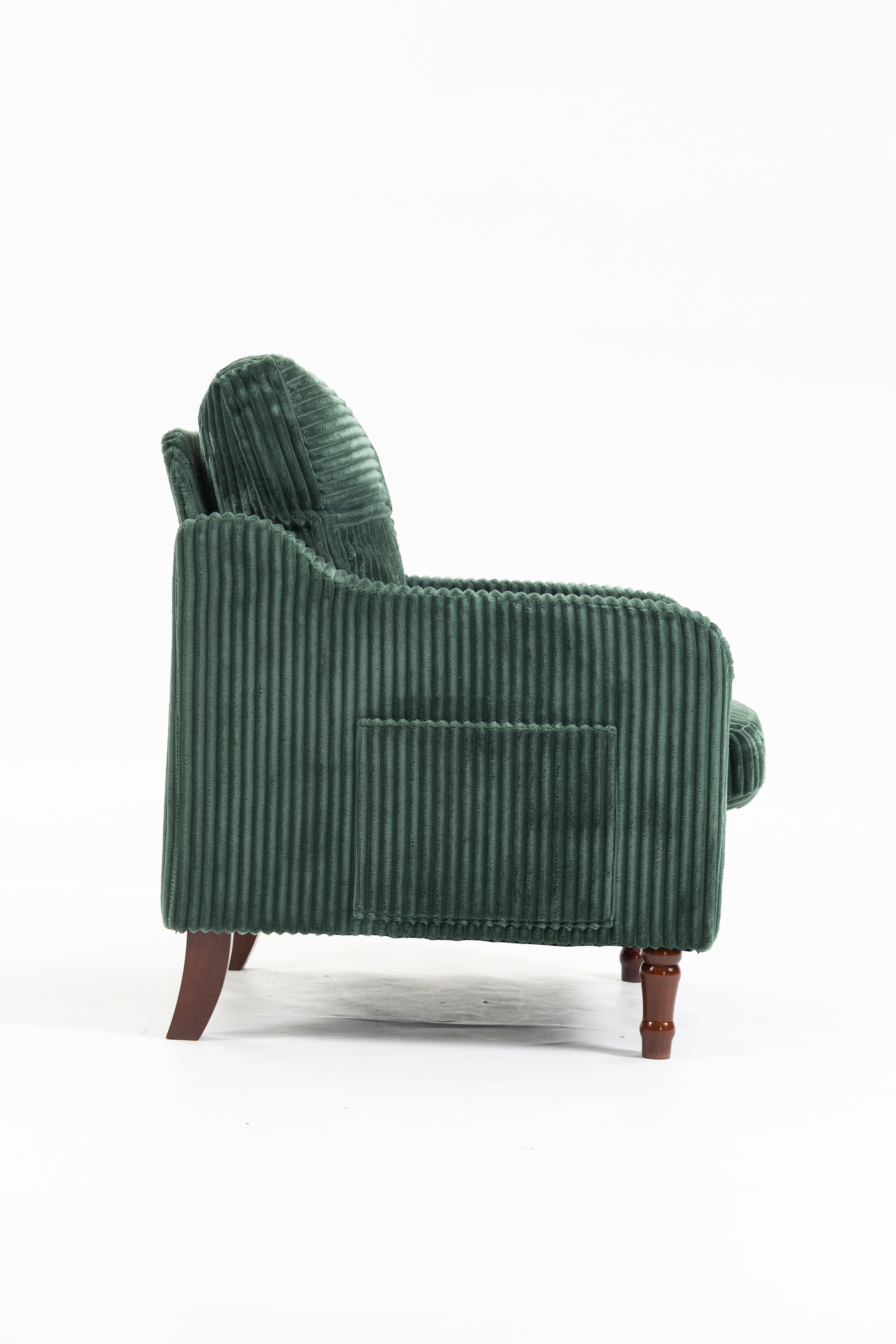 Anmytek Mid Century Modern Scooped Armchair Upholstered Comfy Accent Chair with Solid Wood Feet Reading Chair for Living Room Bedroom Apartment Waiting Room