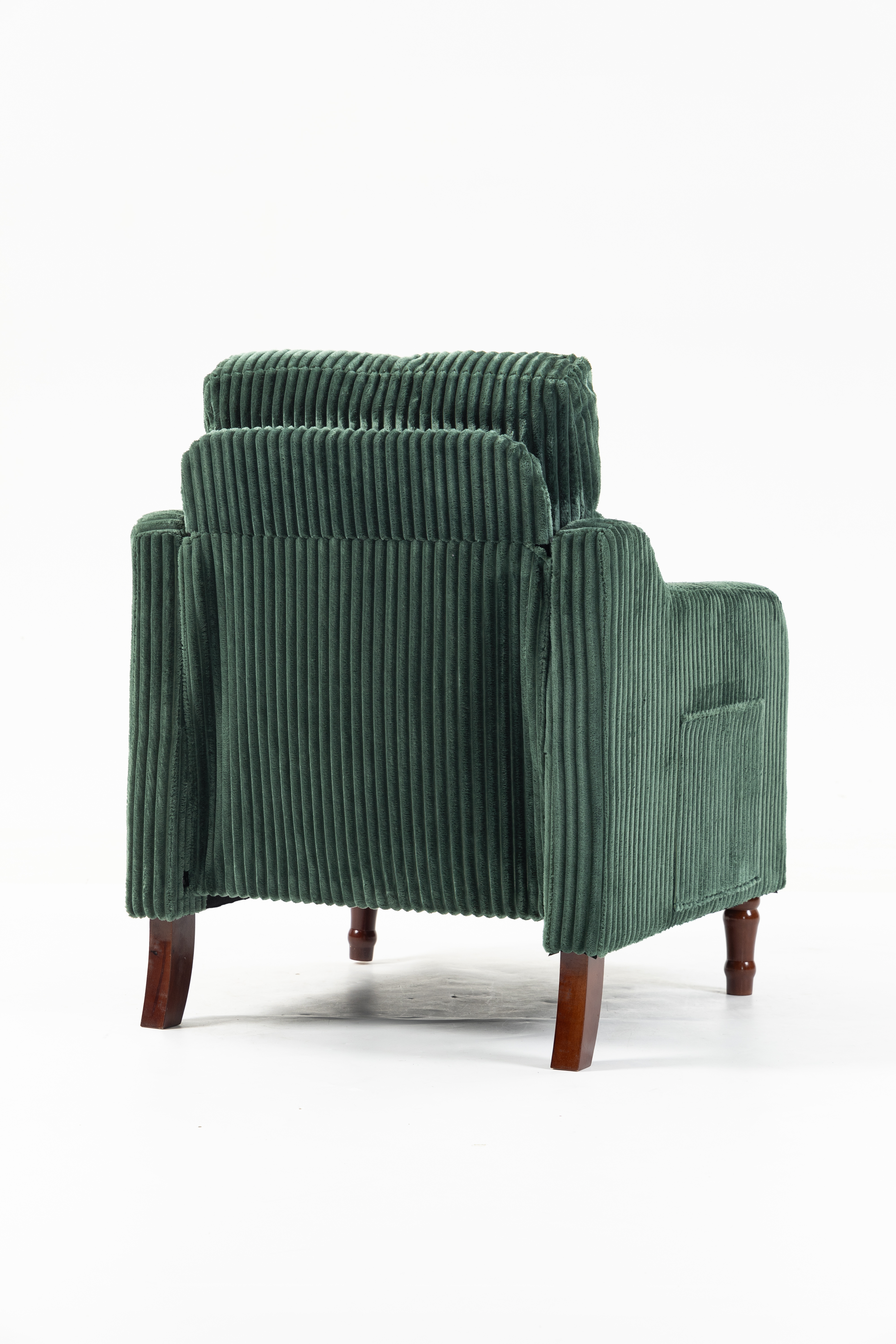 Anmytek Mid Century Modern Scooped Armchair Upholstered Comfy Accent Chair with Solid Wood Feet Reading Chair for Living Room Bedroom Apartment Waiting Room