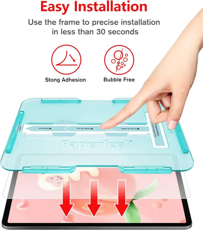 BERSEM Paperfeel Glass Screen Protector compatible with iPad Pro 11 inch (2022&2021&2020&2018 Models) iPad Air 5th/iPad Air 4th Generation (10.9 inch,2022&2020) with Alignment Tool Anti Glare/Anti Fall/Case Friendly