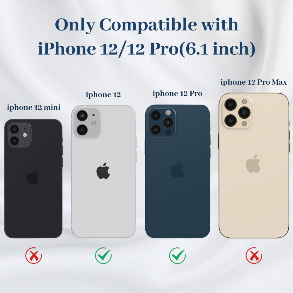 BERSEM Compatible with iPhone 12 / iPhone 12 Pro Case (6.1 inch), Silicone Shockproof Cell Phone Cases [Soft Anti-Scratch Microfiber Lining] Protective Covers for Smartphones, Klein Blue