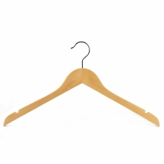 Tops Clothing Natural Wooden Clothes Hanger for Suit Coat