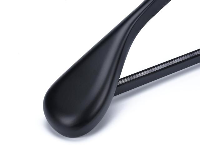 Black Color Wooden Clothes Hanger With Square Bar