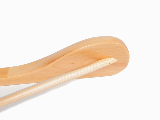 Natural Color Wooden Clothes Hanger With Round Bar