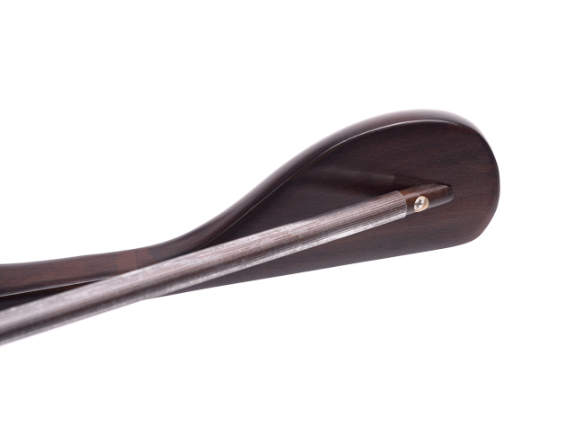 Walnut Color Wooden Clothes Hanger with Round Bar