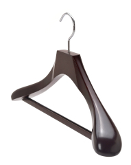 Deluxe Wooden Coat Suit Hanger With Clips