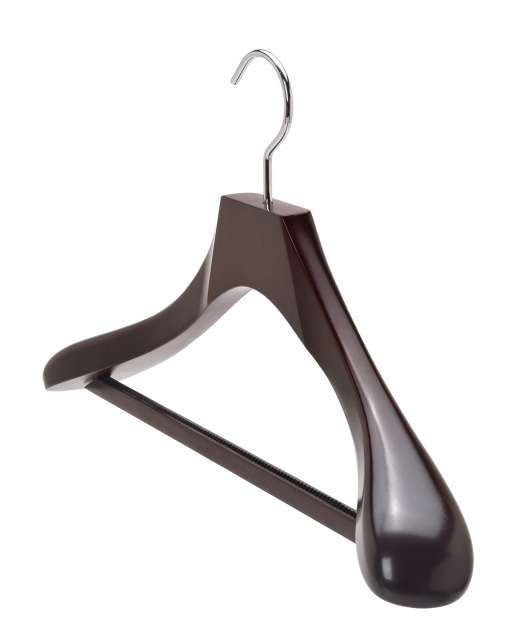 Deluxe Wooden Coat Suit Hanger With Clips