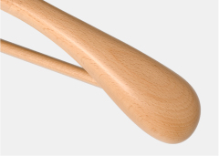 Deluxe Natural Color Wooden Coat Hanger With Bar