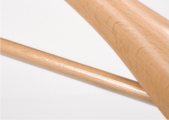 Deluxe Natural Color Wooden Coat Hanger With Bar